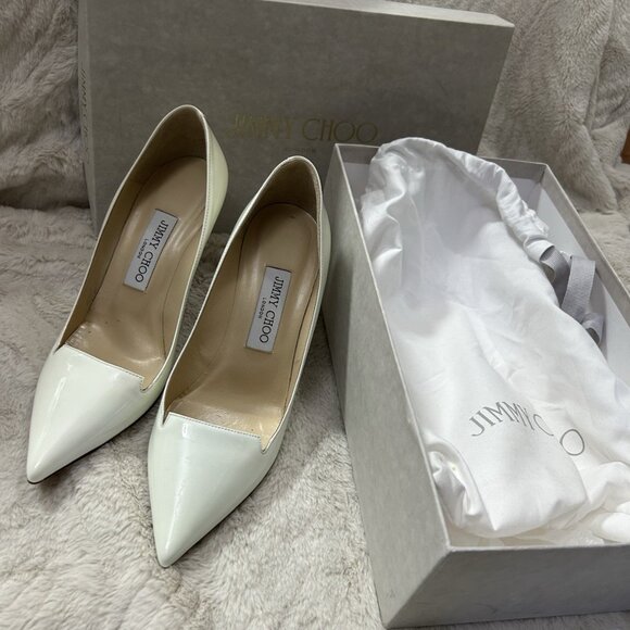 Jimmy Choo Alia White Shoes - Picture 3 of 7